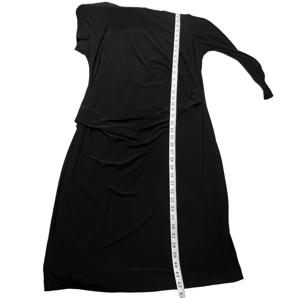 Simply Vera Wang Womens Black Side Ruched L/S Dress Sz XXL 2XL Formal Holiday - Picture 6 of 7